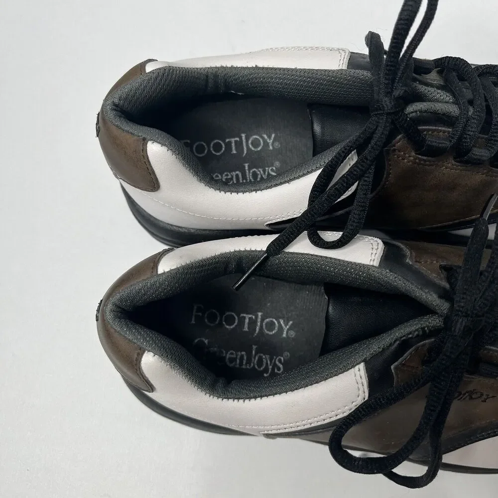 FootJoy White Black Brown GreenJoys Golf Spiked Shoes